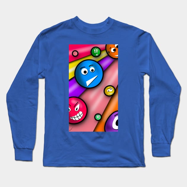 Flying Marbles Long Sleeve T-Shirt by skrbly